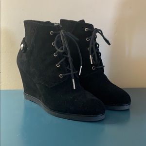 Michael Kors MK suede black booties boots 9